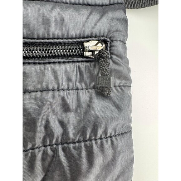 Fendi Jeans Belt Bumbag Logo Black Nylon Bag - Picture 6 of 13